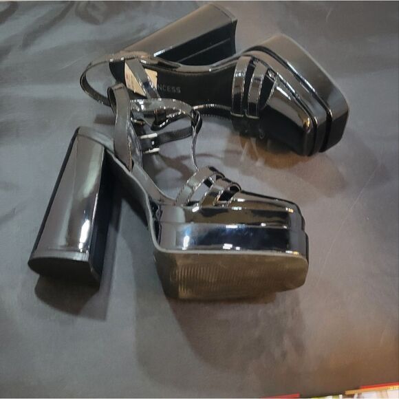 BRAND NEW SOUL PRINCESS PLAIN PLATFORM ANKLE CURVE WIDE HIGH HEEL   SAND…S2 - Picture 13 of 16